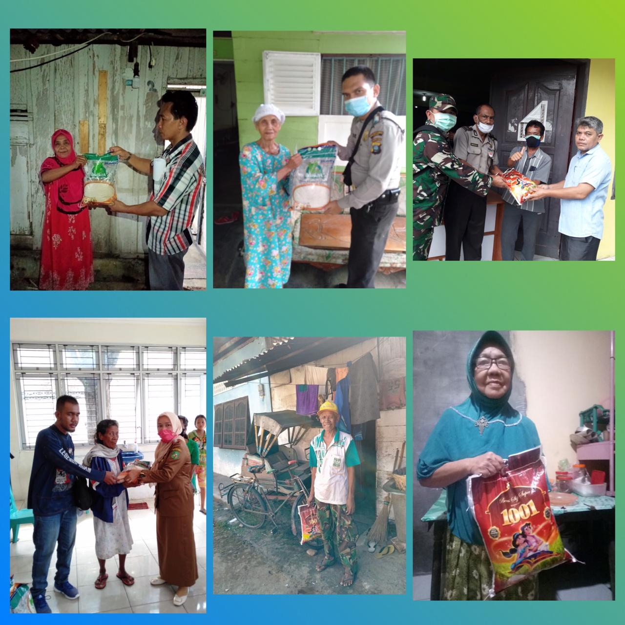 PENYERAHAN BANTUAN BERUPA BERAS DARI PEMKO MEDAN 